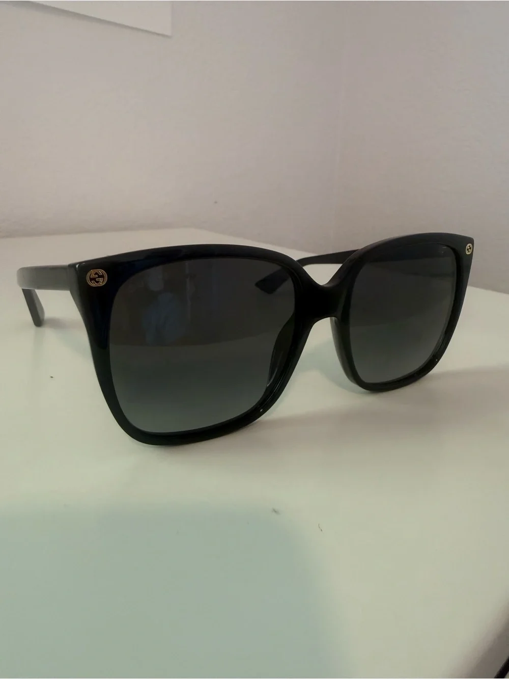 Gucci Women’s Black Square Gradient Lens Sunglasses